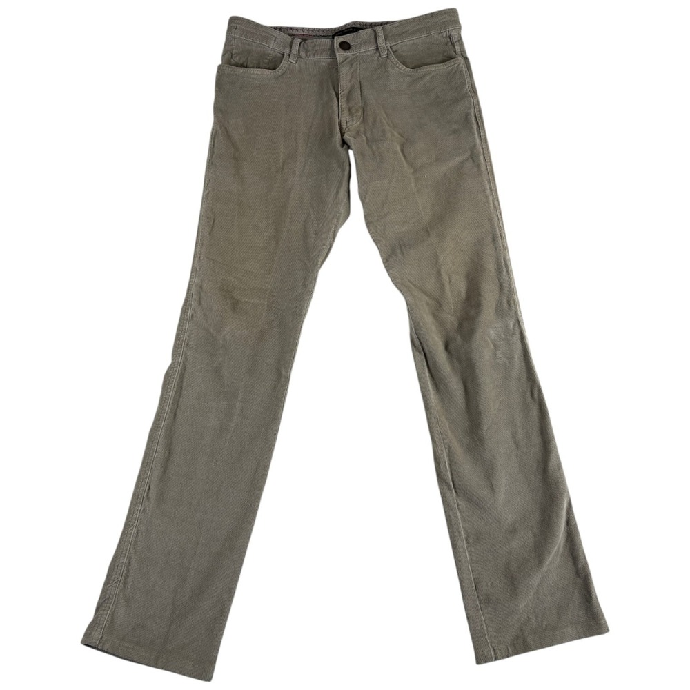 Authentic Original Vintage Washed Stoned Beaten Corduroy Pants Mens 33x31.5 Gray